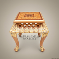 Louis XV Corner Table – Marquetry Top & Gold Leaf Carved Apron