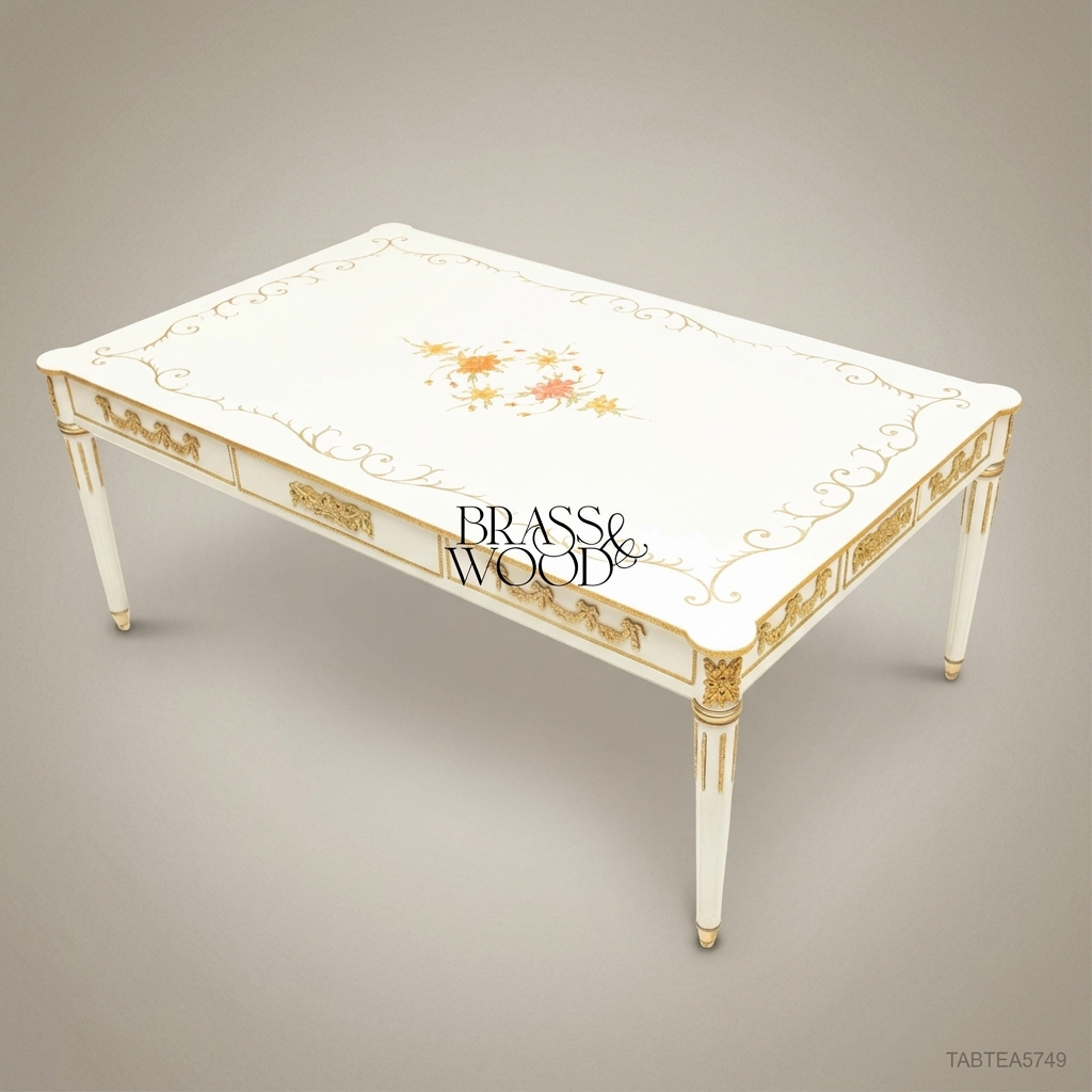 Off-White Table Set of 3 - 120 cm - Panther Pattern