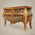Louis XV Bombe Commode with Marquetry Inlay & Ormolu Mounts