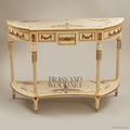 Classic Cream Console Table with Brass Details