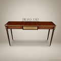 French-Style Brass Mounted Wood Console Table