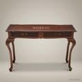Louis XV Console Table | Walnut Burl Veneer & Antique Brass Hardware