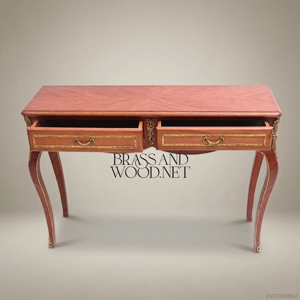 Louis XV Console Table | Marquetry Top & Gilt Brass Mounts