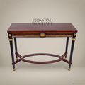 Empire Neoclassical Console Table – Ebonised Wood & Gold Leaf Brass Inlay