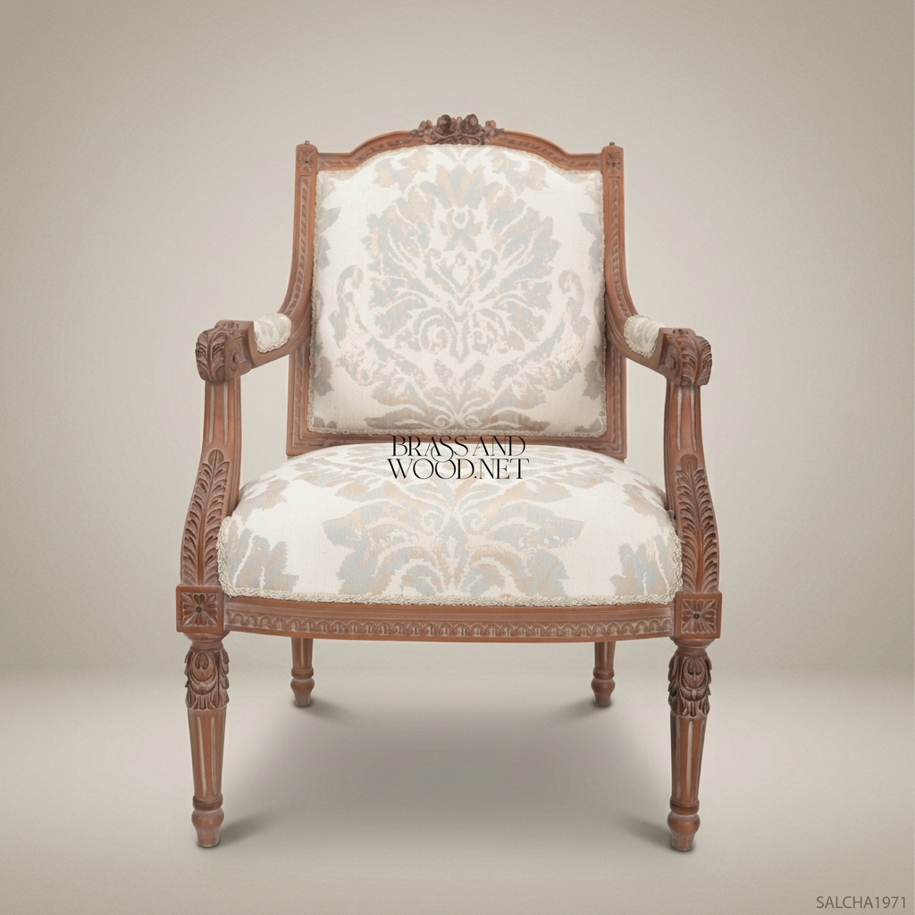Louis XVI Heritage Salon Set — Hand-Carved Tufted Hardwood Frame