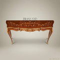 Louis XV Console Table | Mahogany & Ormolu Marquetry