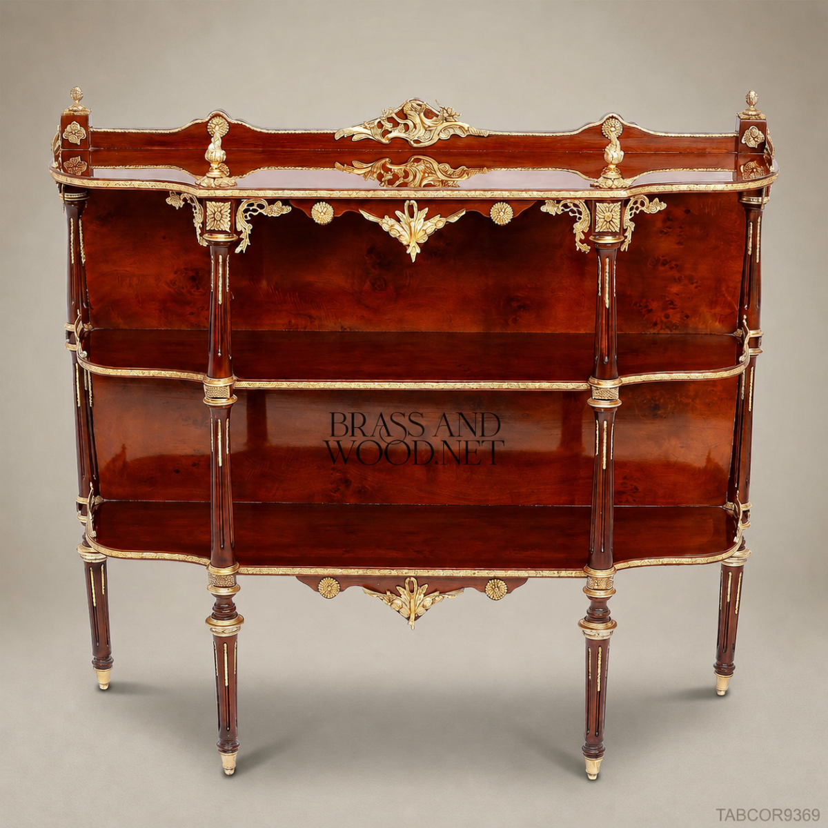 Louis XVI Mahogany & Gilt Bronze Étagère – Open Display Shelf
