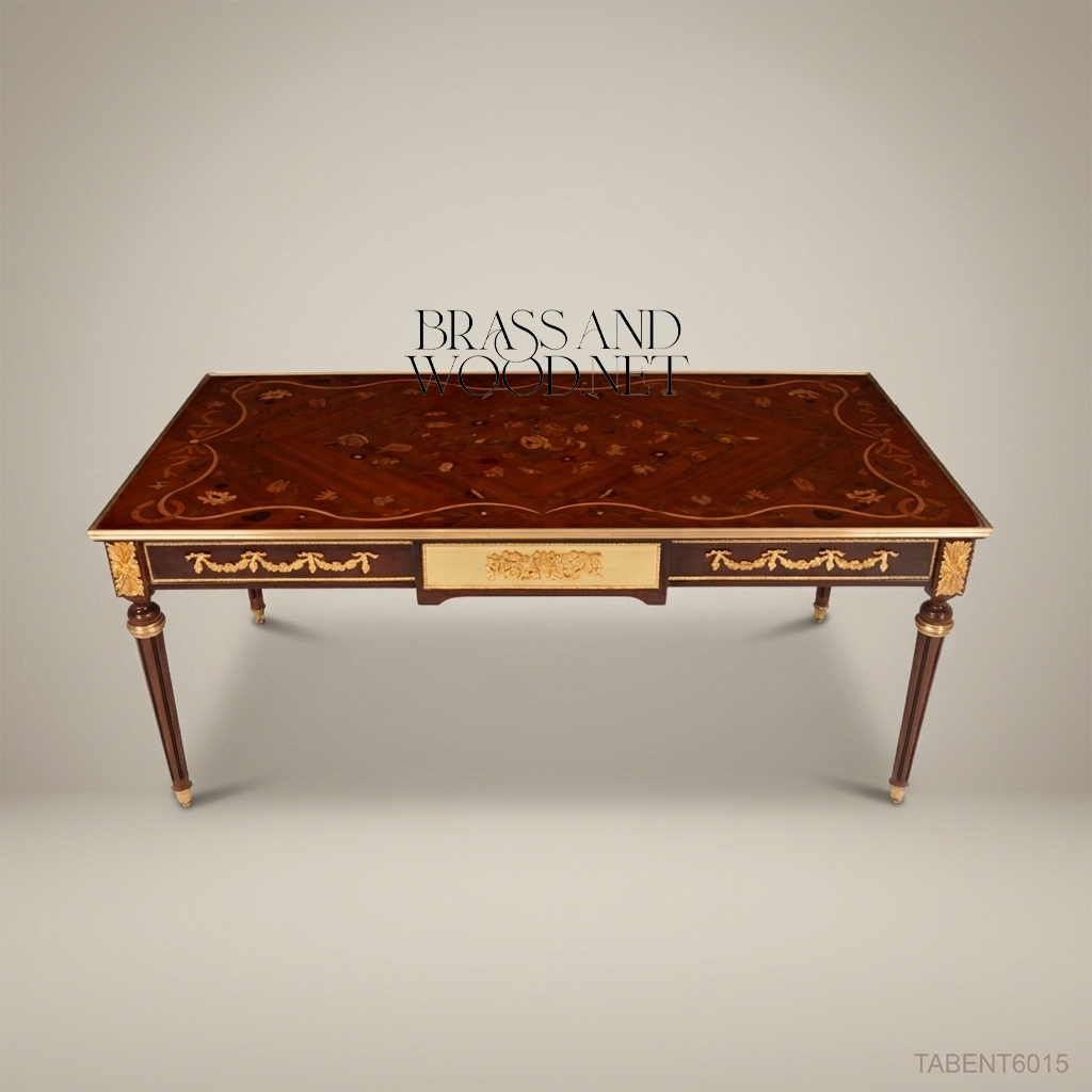 Louis XVI Writing Desk – Marquetry Top & Ormolu Bronze Mounts