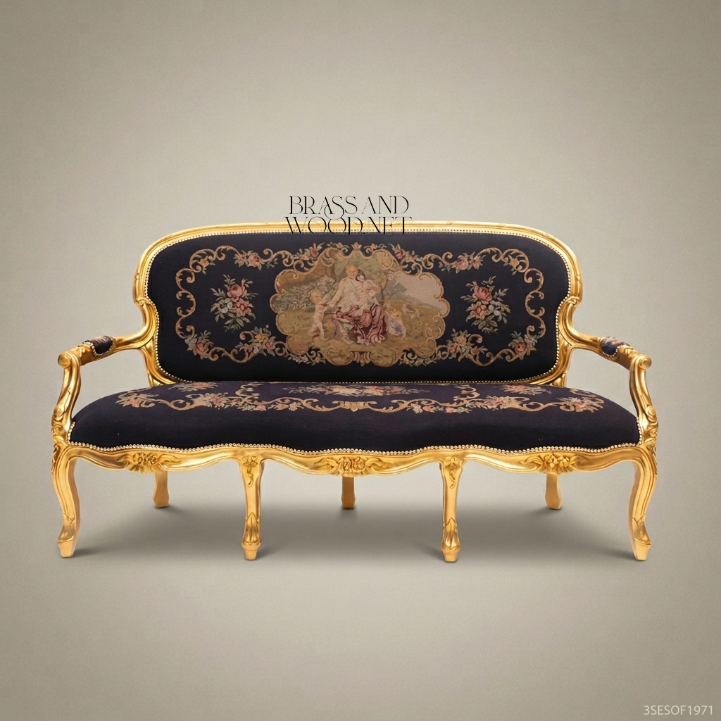 Rococo Tapestry Gilt Salon Suite