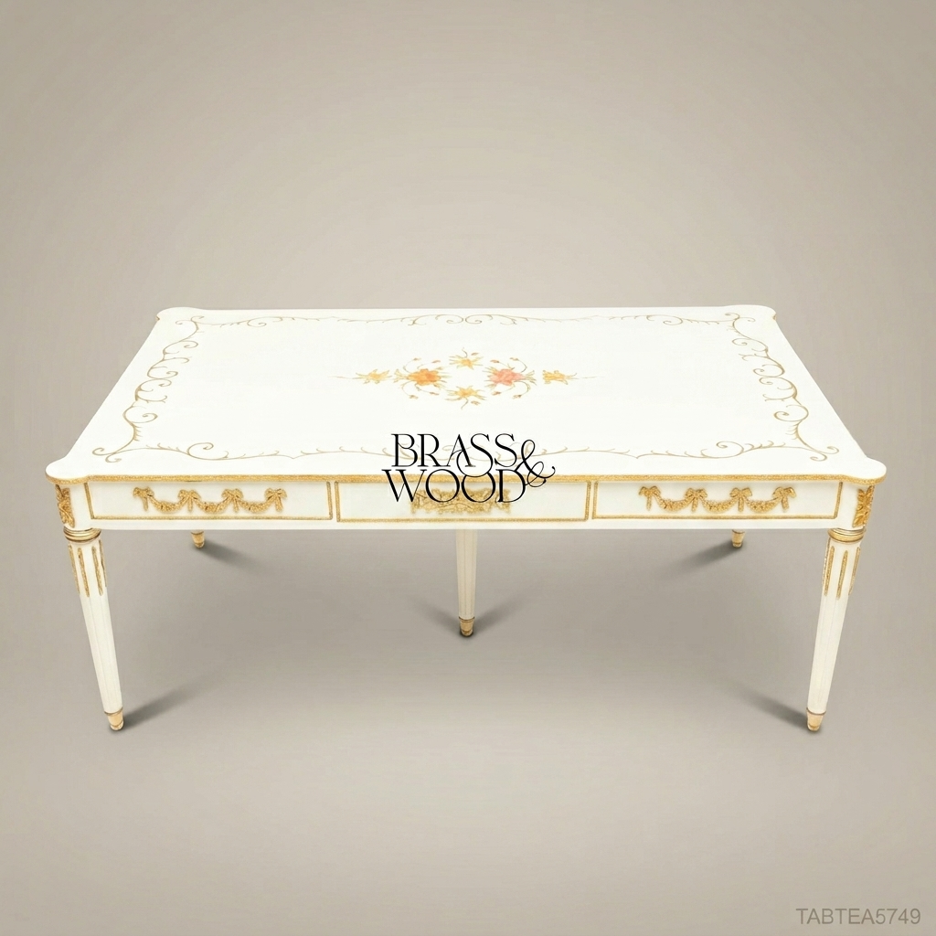 Off-White Table Set of 3 - 120 cm - Panther Pattern