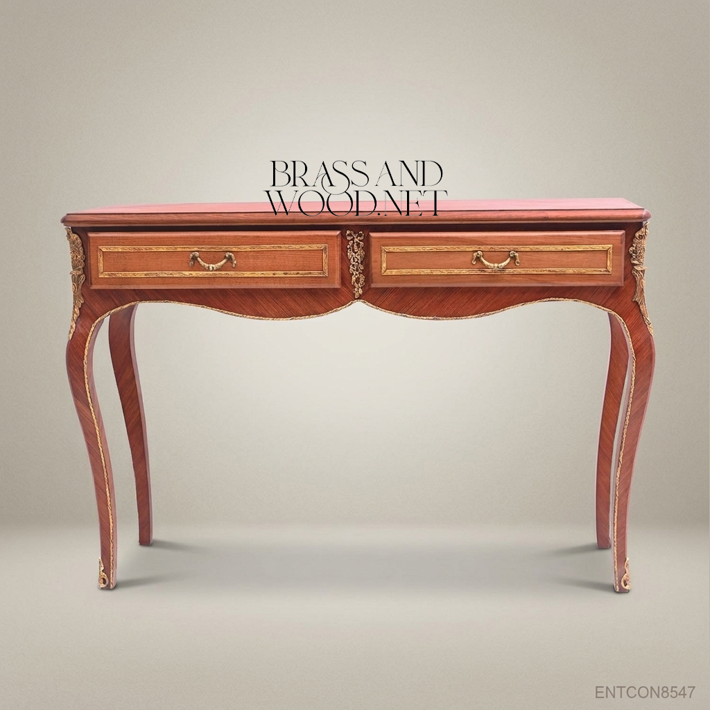 Louis XV Console Table | Marquetry Top & Gilt Brass Mounts