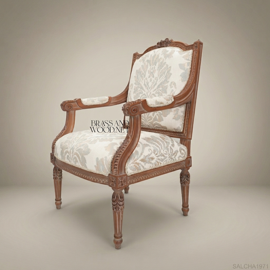Louis XVI Heritage Salon Set — Hand-Carved Tufted Hardwood Frame