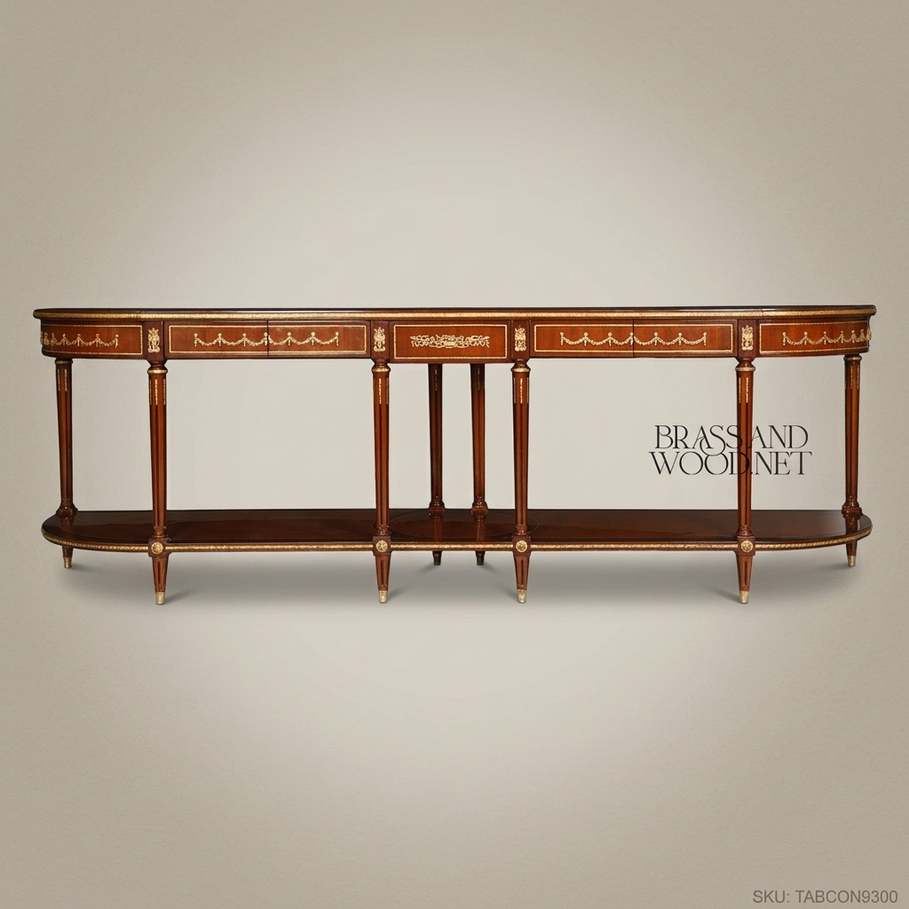 Louis XVI Neoclassical Console Table | Parquetry Top & Ormolu Mounts