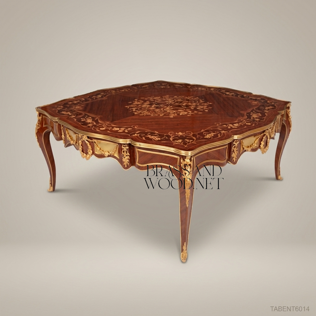 Louis XV Marquetry Coffee Table with Ormolu Mounts