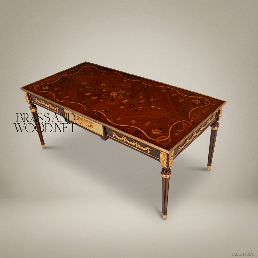 Louis XVI Writing Desk – Marquetry Top & Ormolu Bronze Mounts