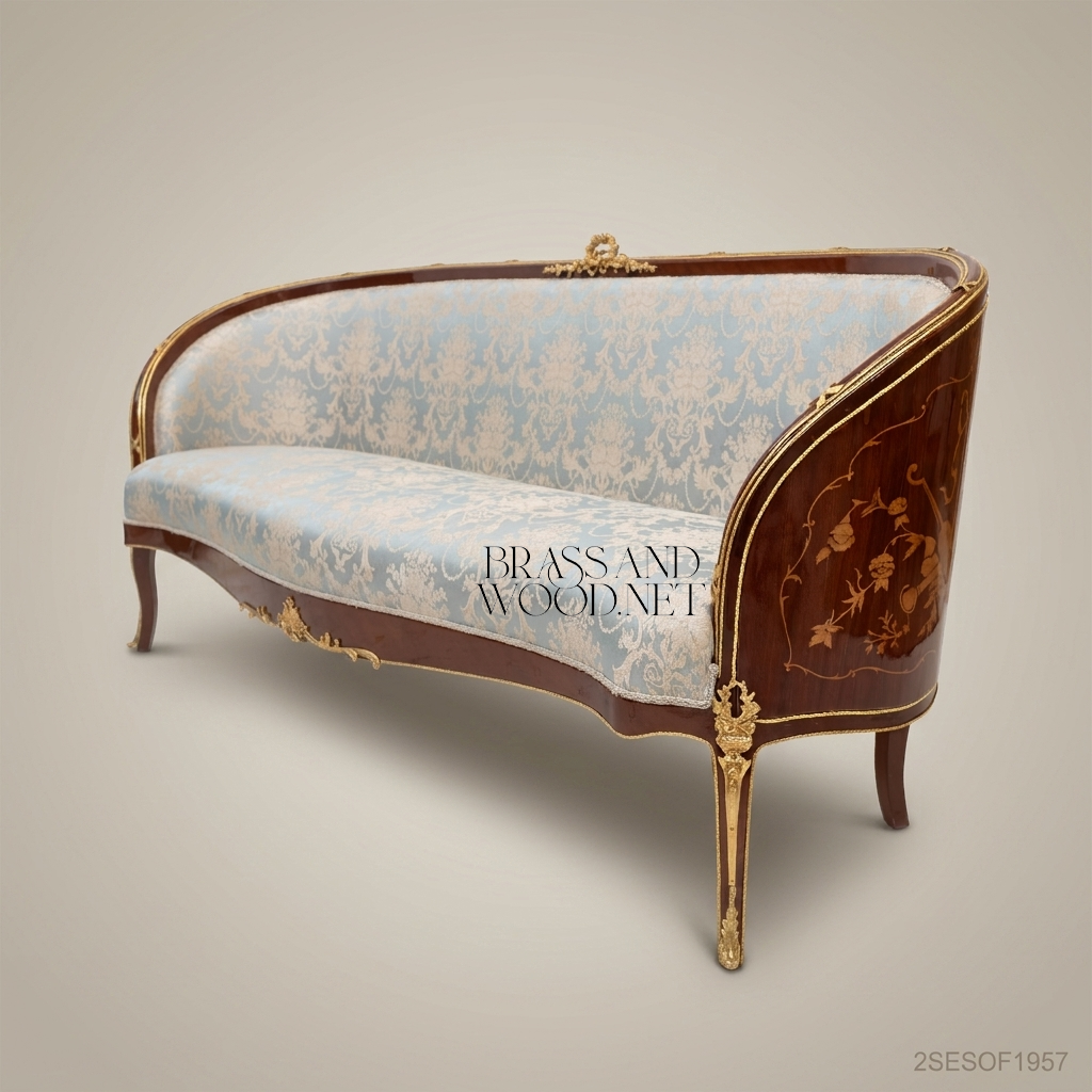 Louis XV Marquetry Gilt Salon Set