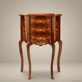 Louis XV Rococo Marquetry Chest of Drawers with Gilt Bronze Mounts