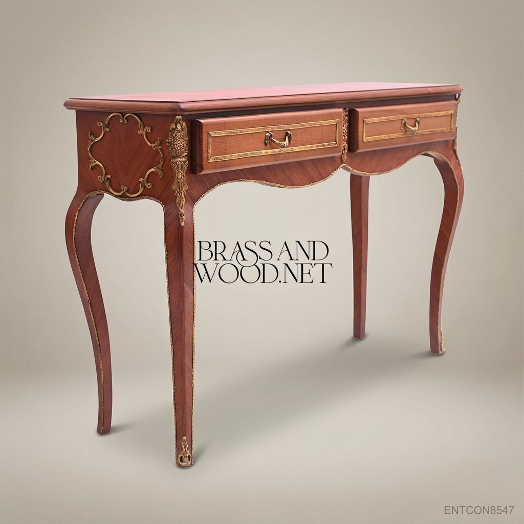 Louis XV Console Table | Marquetry Top & Gilt Brass Mounts