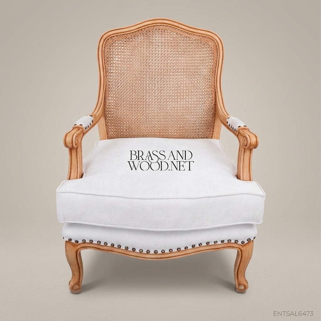 Louis XVI Heritage Salon Set — Carved Wood & Nailhead Upholstery