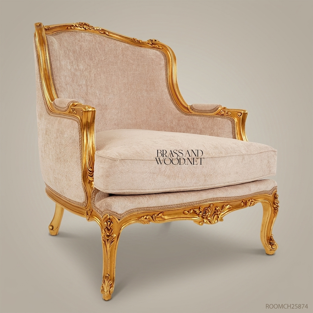 Rococo Gilt Carved Velvet Salon Suite