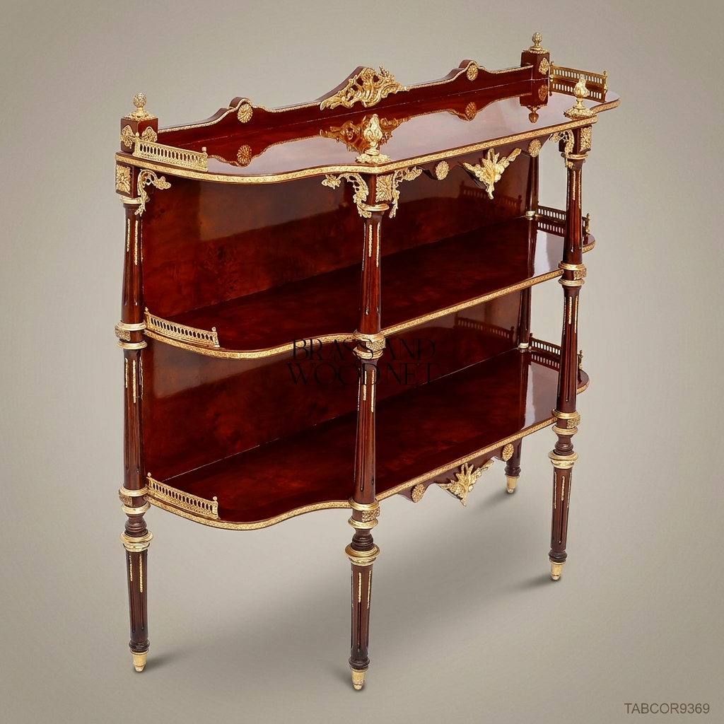 Louis XVI Mahogany & Gilt Bronze Étagère – Open Display Shelf