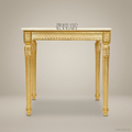 Louis XVI Gilded Wood Salon Corner Table with Marble Top
