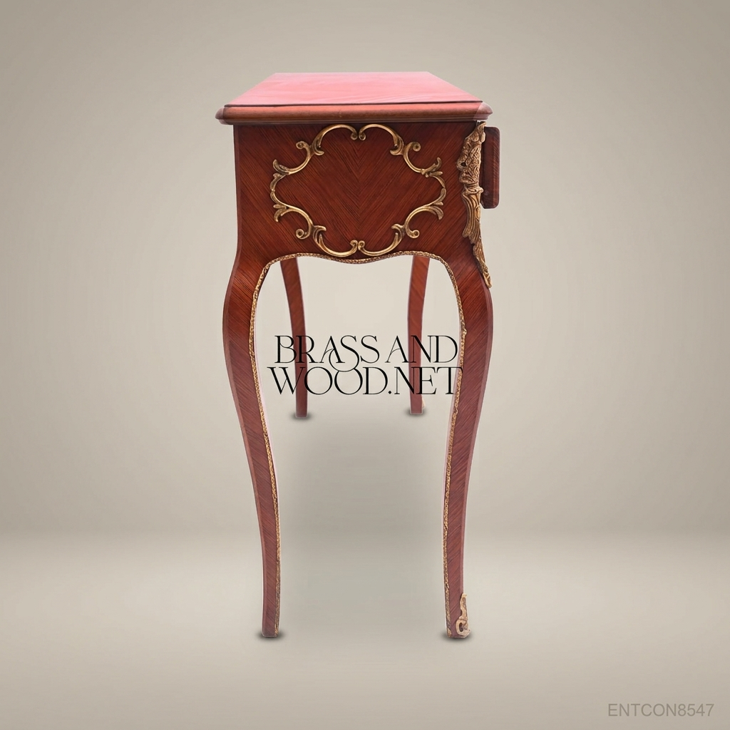 Louis XV Console Table | Marquetry Top & Gilt Brass Mounts