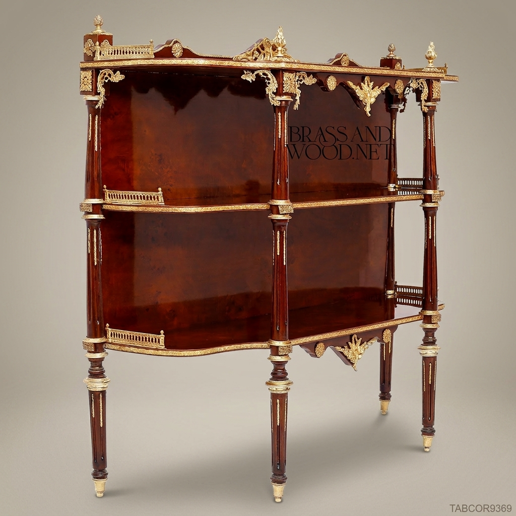 Louis XVI Mahogany & Gilt Bronze Étagère – Open Display Shelf