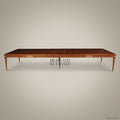 Brass & Wood Louis XVI Marquetry Brass-Mounted Dining Table — 6 Persons