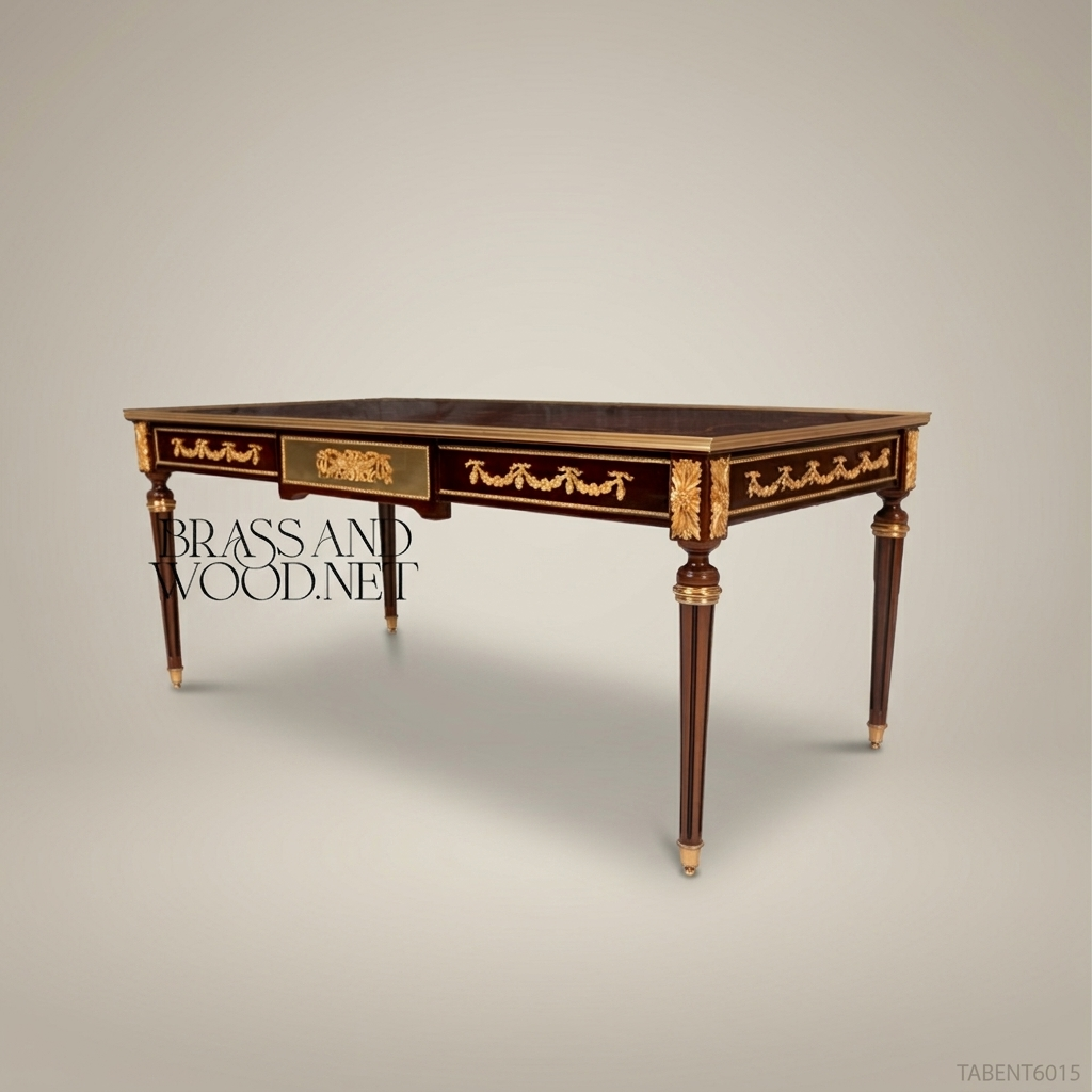 Louis XVI Writing Desk – Marquetry Top & Ormolu Bronze Mounts