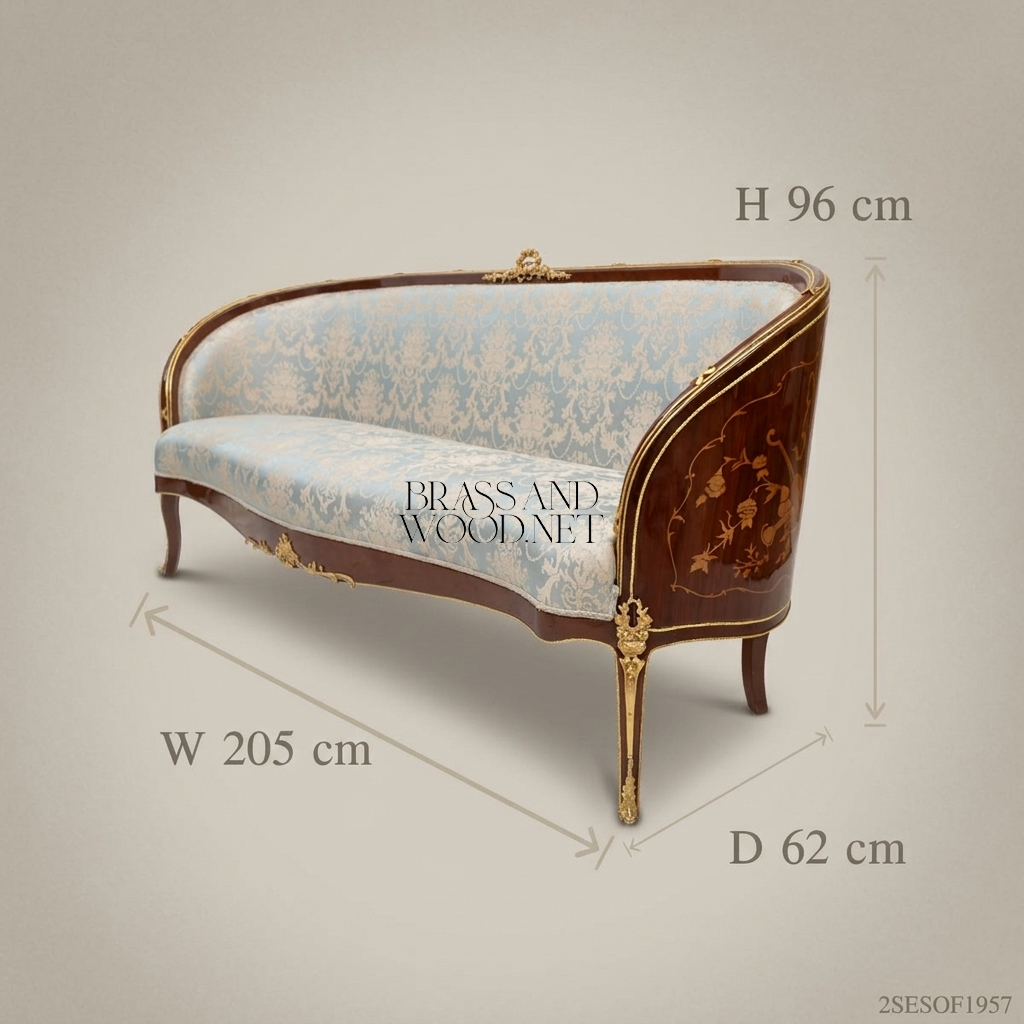 Louis XV Marquetry Gilt Salon Set
