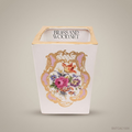 Napoleon III Rococo Revival Porcelain Planter - Hand-Painted Floral Bouquet Panels with Gold Scrollwork