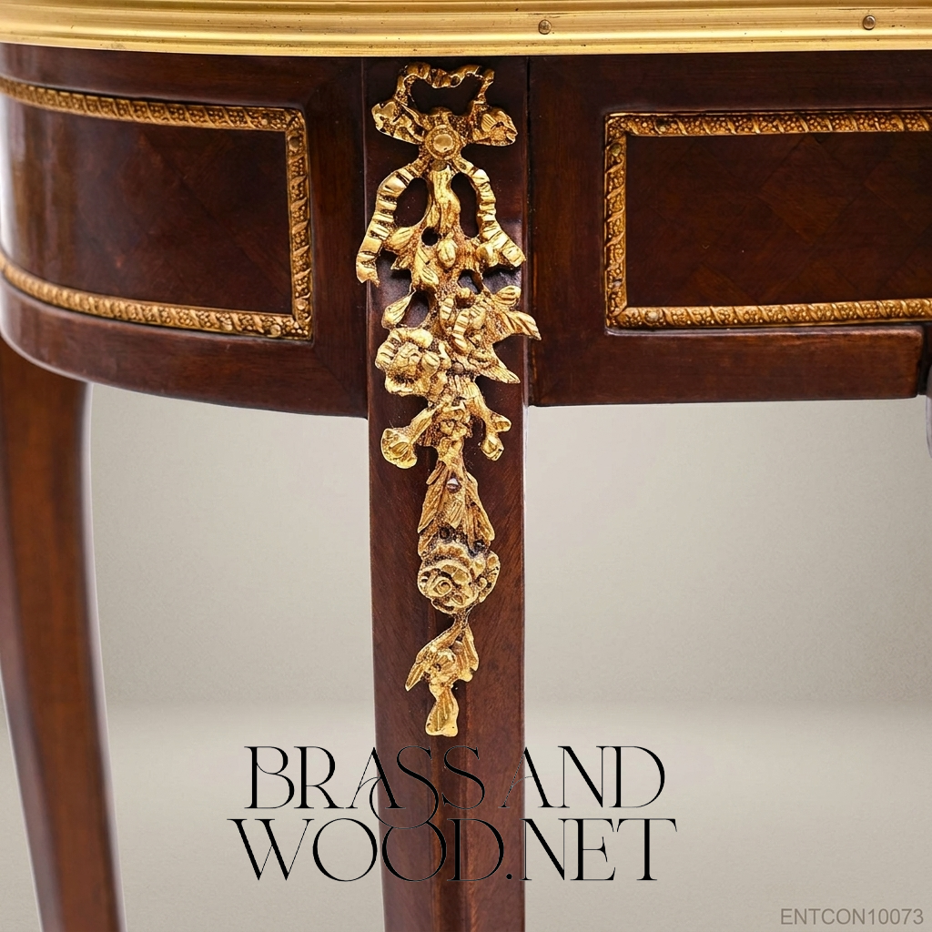 Louis XV Mahogany Console Table with Gilt Bronze Ormolu Mounts