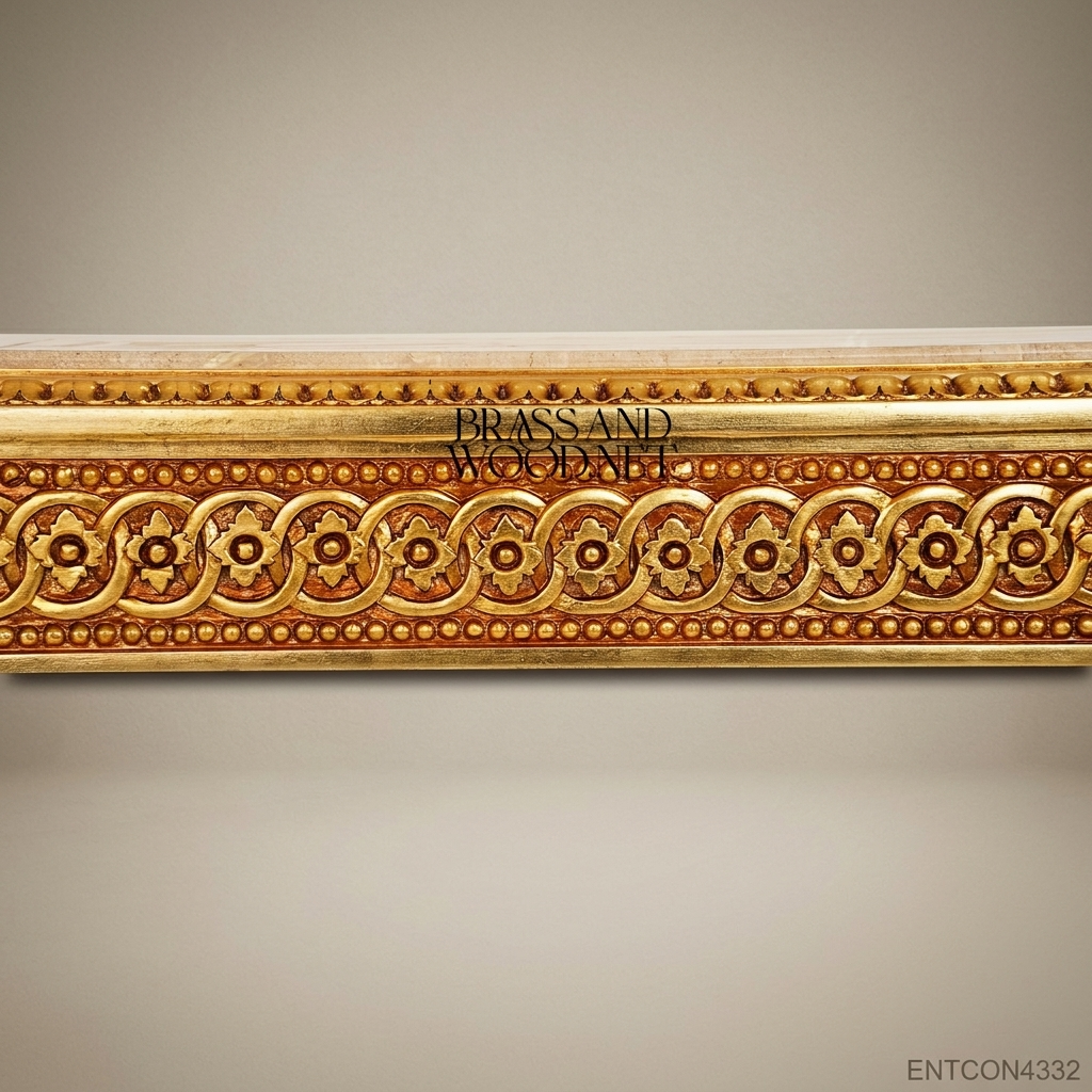 Louis XVI Neoclassical Console Table | Gold Leaf & Marble Top