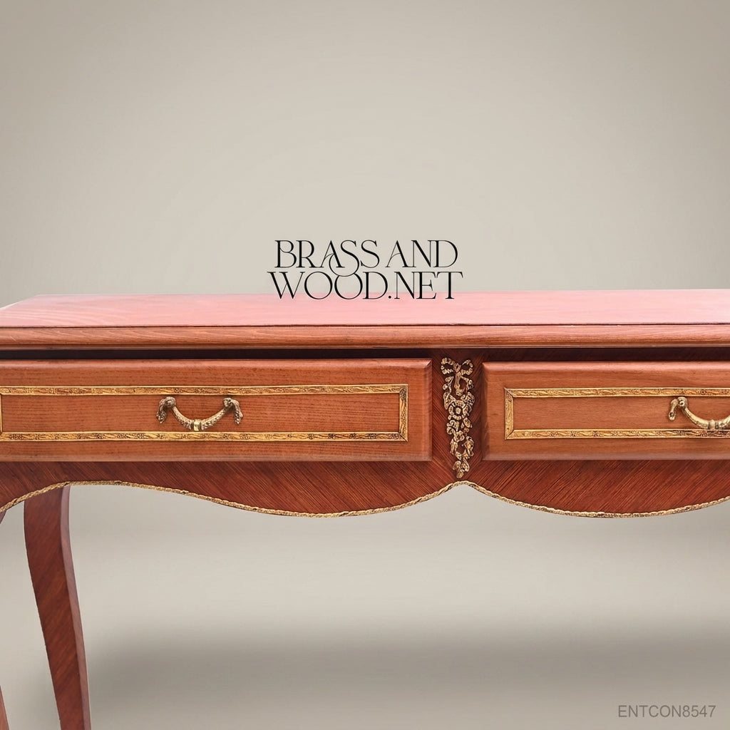 Louis XV Console Table | Marquetry Top & Gilt Brass Mounts