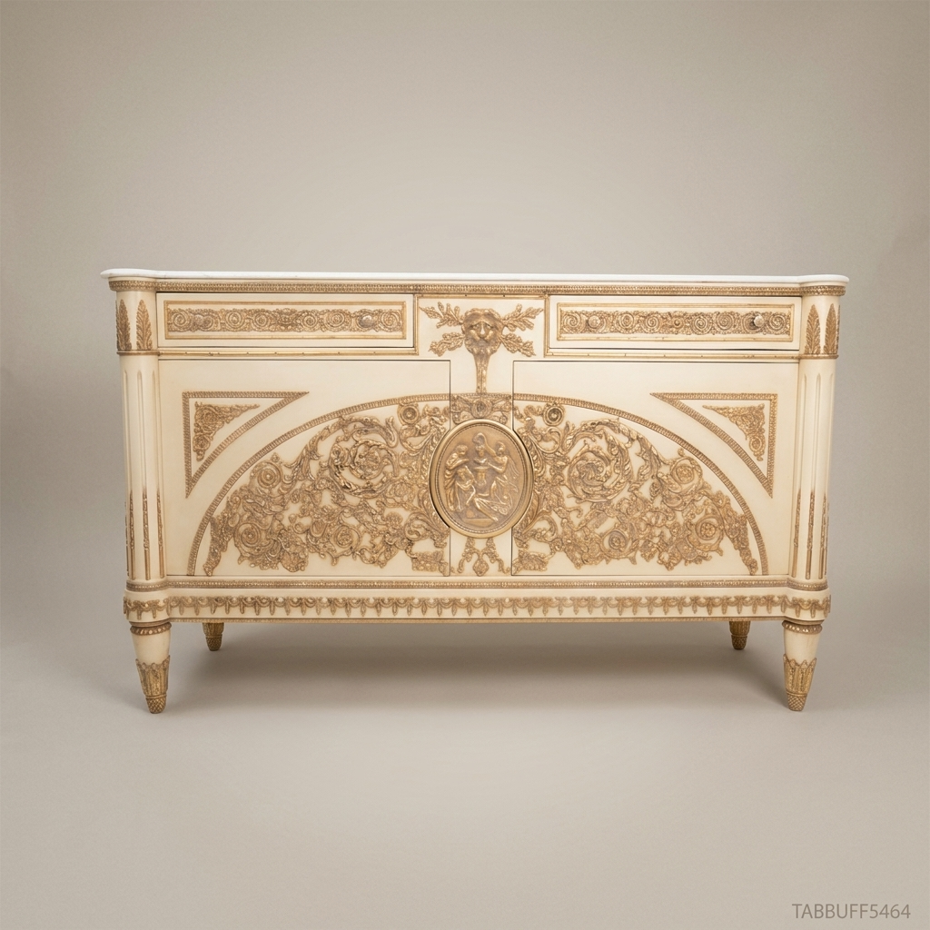 Royal Carved Dining Buffet with Mirror — 250cm