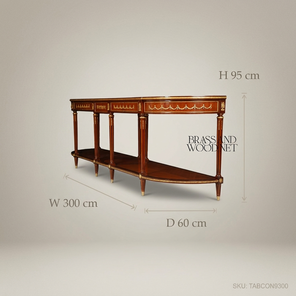Louis XVI Neoclassical Console Table | Parquetry Top & Ormolu Mounts