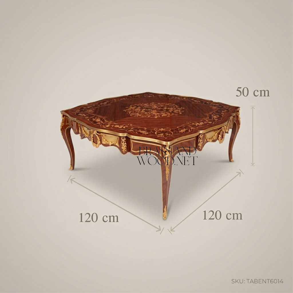 Louis XV Marquetry Coffee Table with Ormolu Mounts