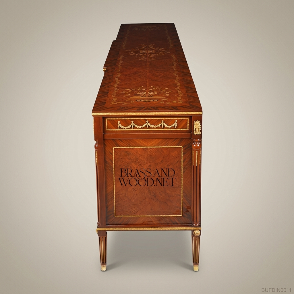 Louis XVI Marquetry Inlay Complete Dining Set