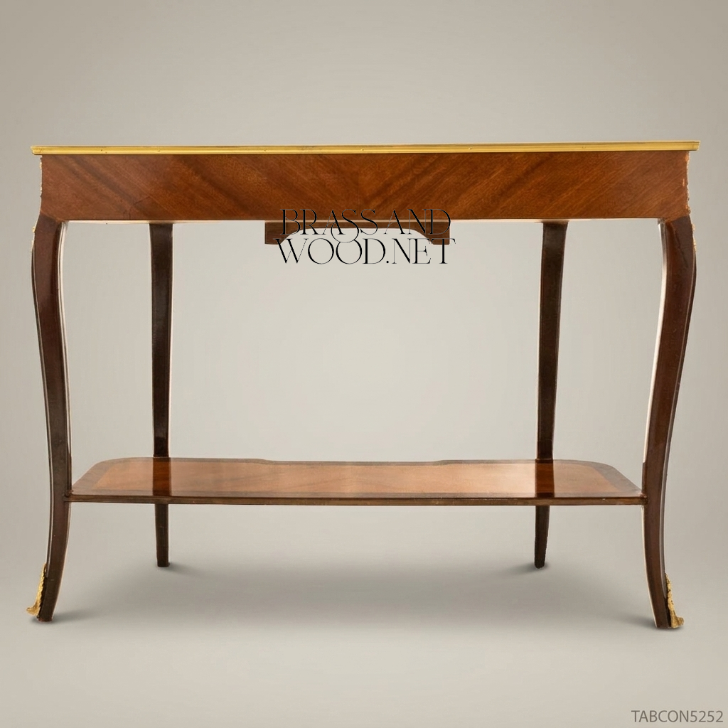 Louis XV Mahogany Console Table with Gilt Bronze Mounts