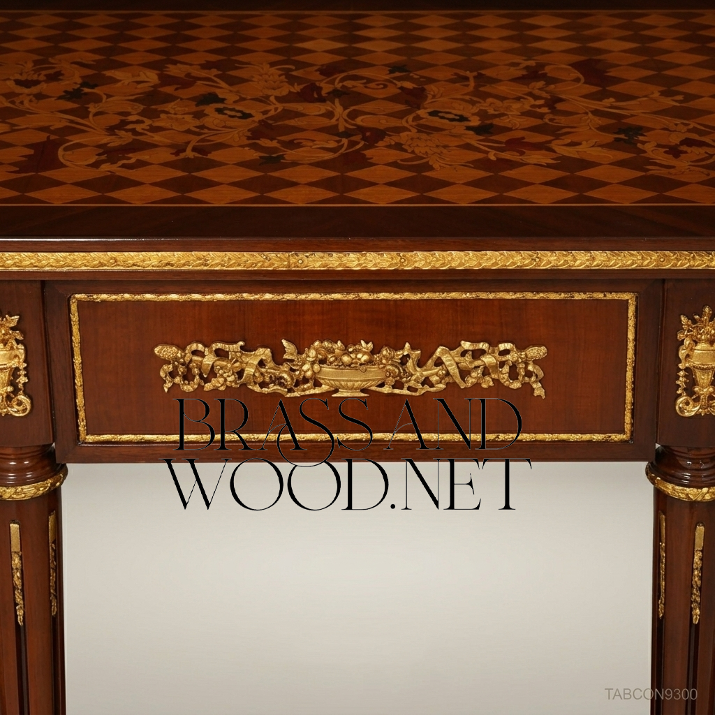 Louis XVI Neoclassical Console Table | Parquetry Top & Ormolu Mounts