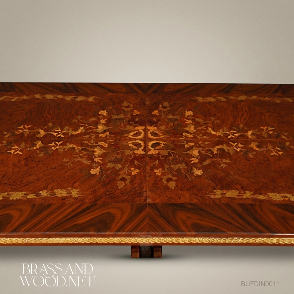 Louis XVI Marquetry Inlay Complete Dining Set