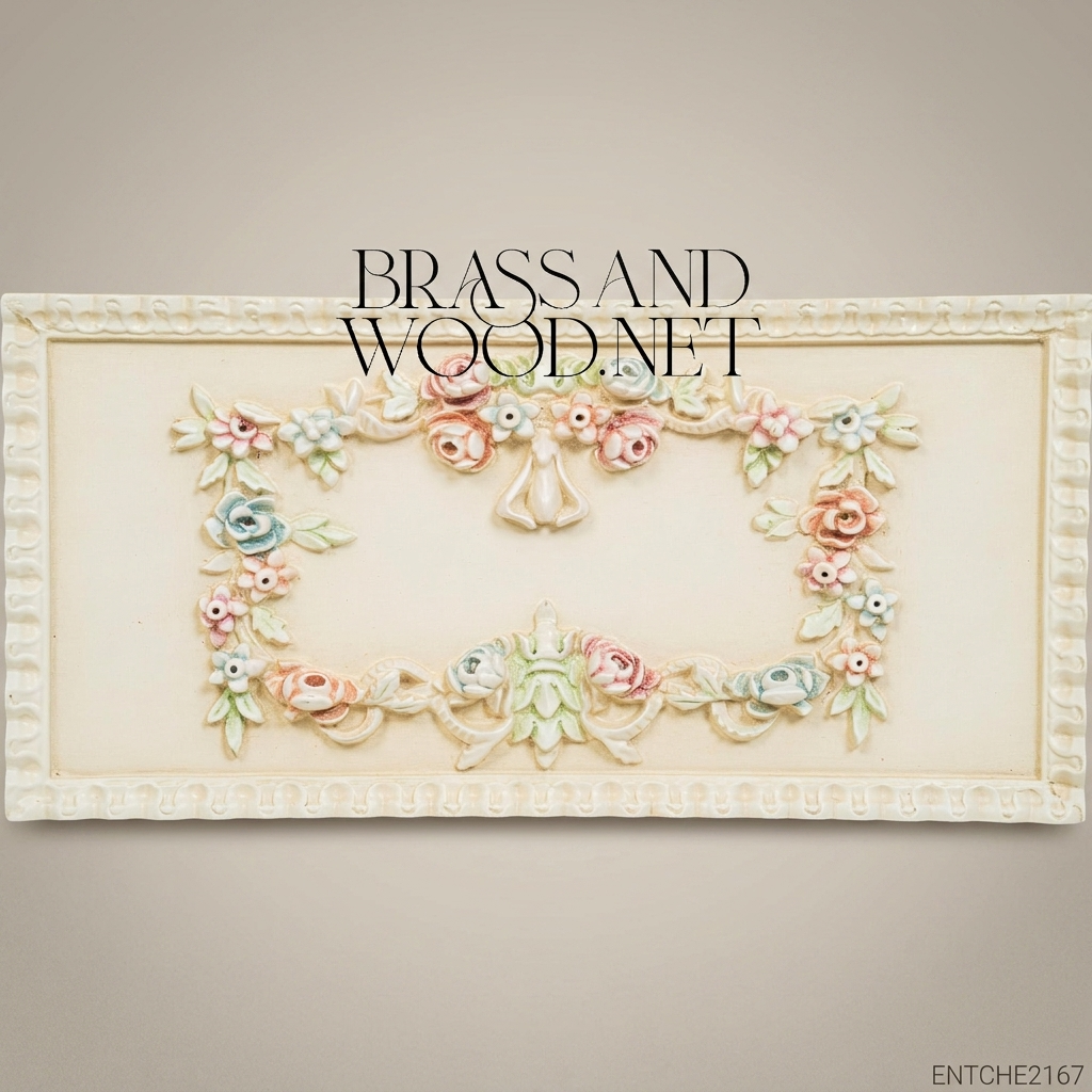 Napoleon III Rococo Revival Hand-Painted Ivory Bedroom Set - Polychrome Floral Carved Suite