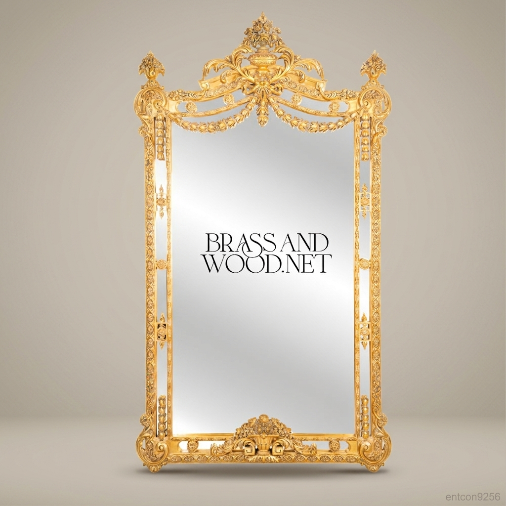 Louis XVI Gilt Console Table with Mirror – Gold Leaf & Marble