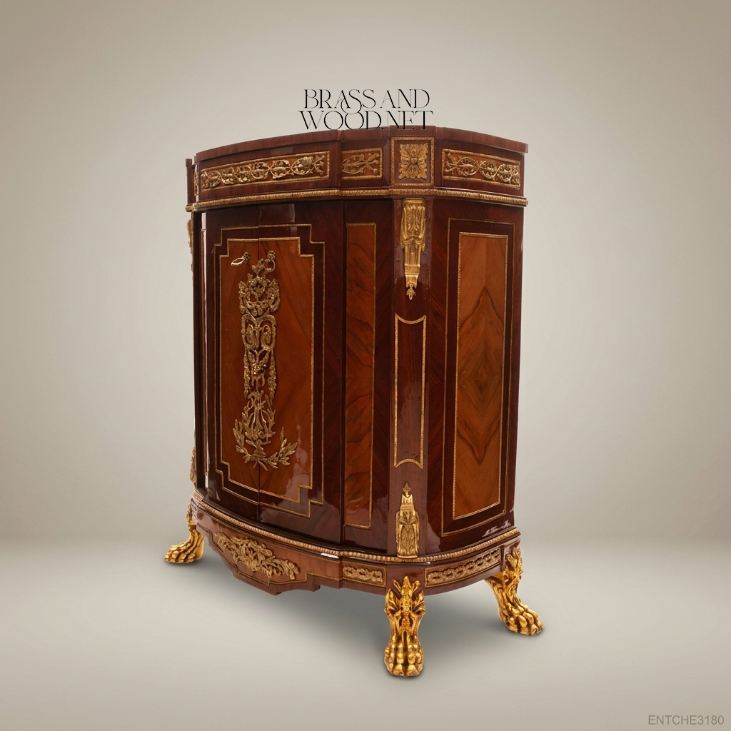 Empire Mahogany & Gilt Bronze Commode with Claw Feet