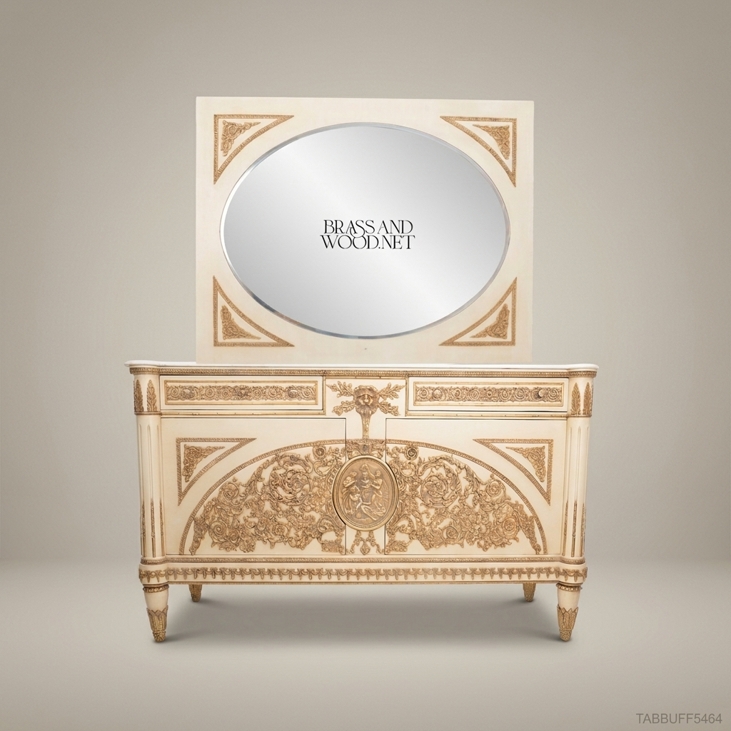 Royal Carved Dining Buffet with Mirror — 350cm