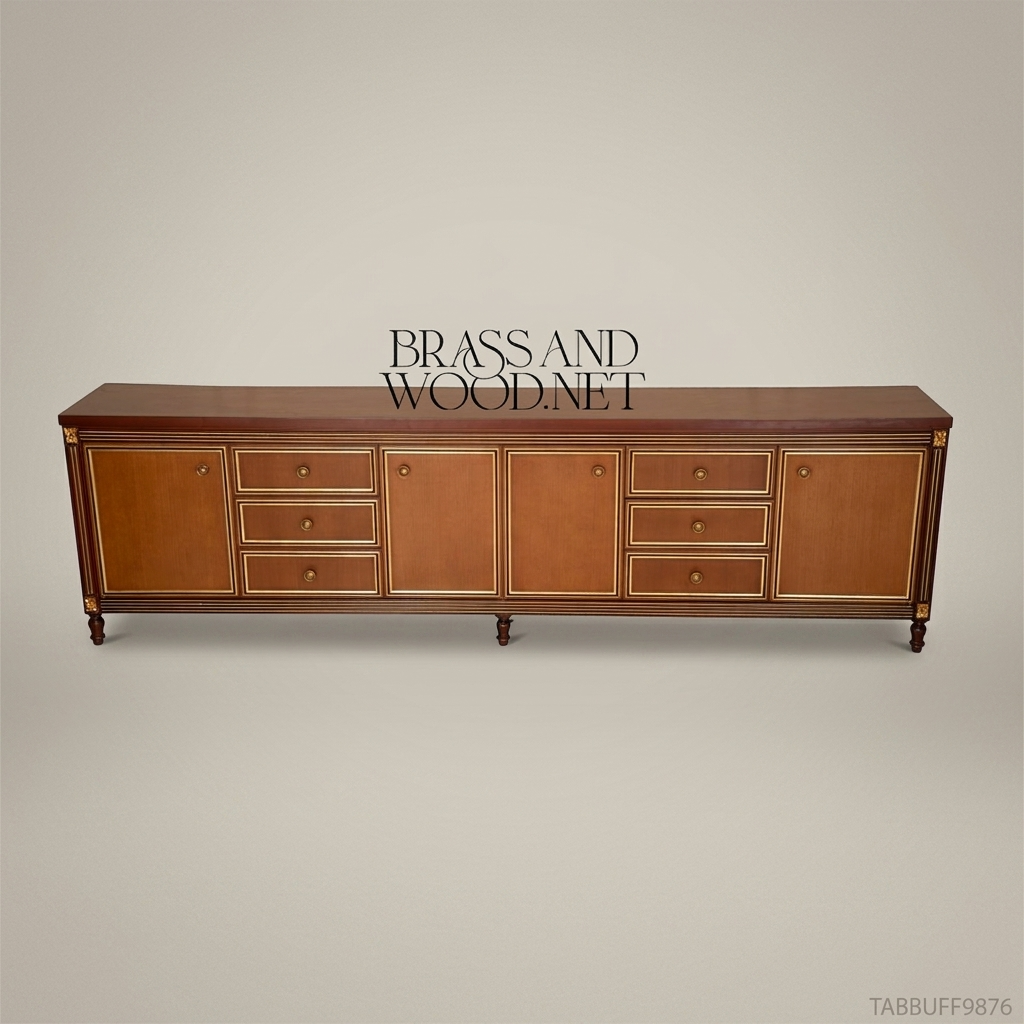 Imperial Brass & Wood Dining Buffet — 550cm