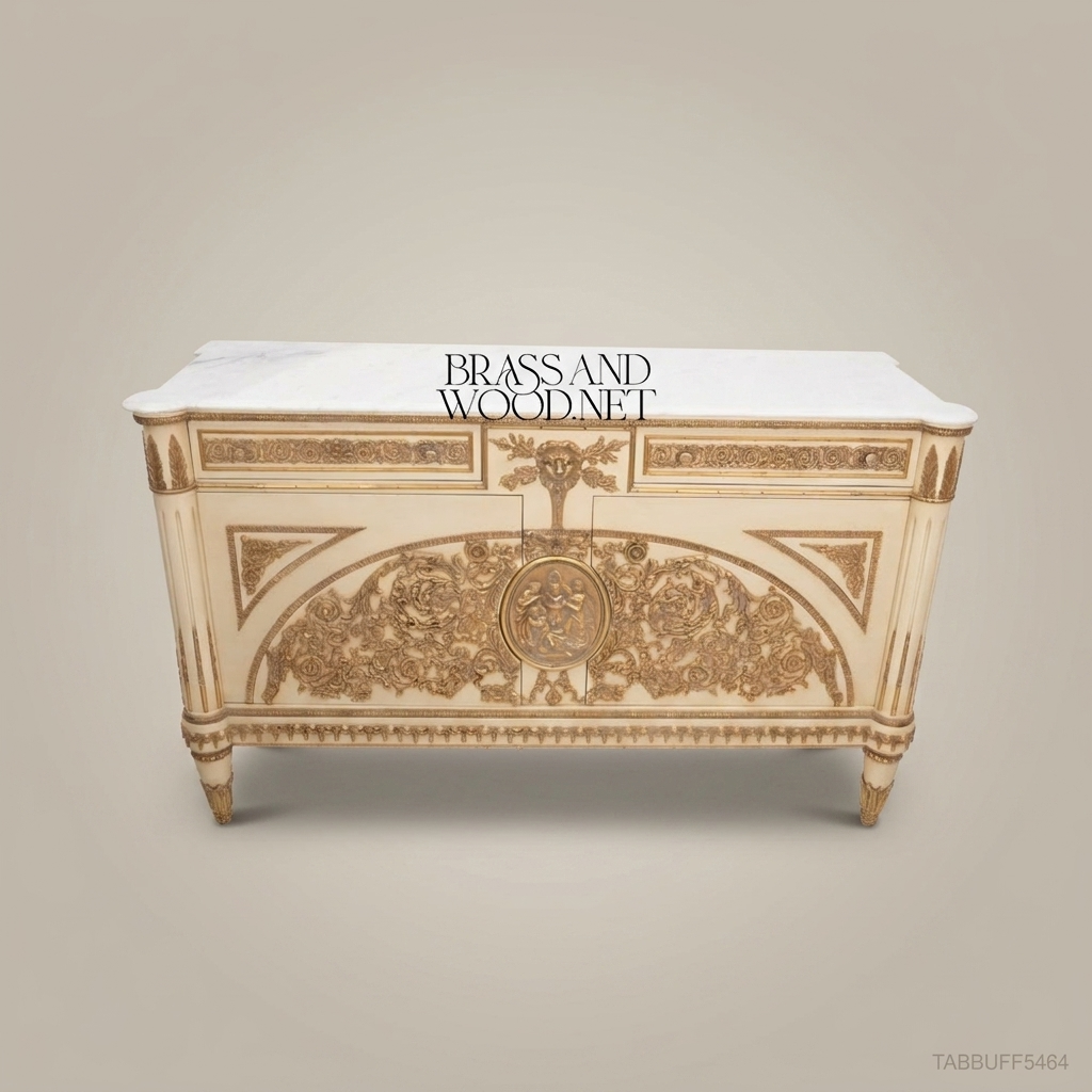 Royal Carved Dining Buffet with Mirror — 250cm