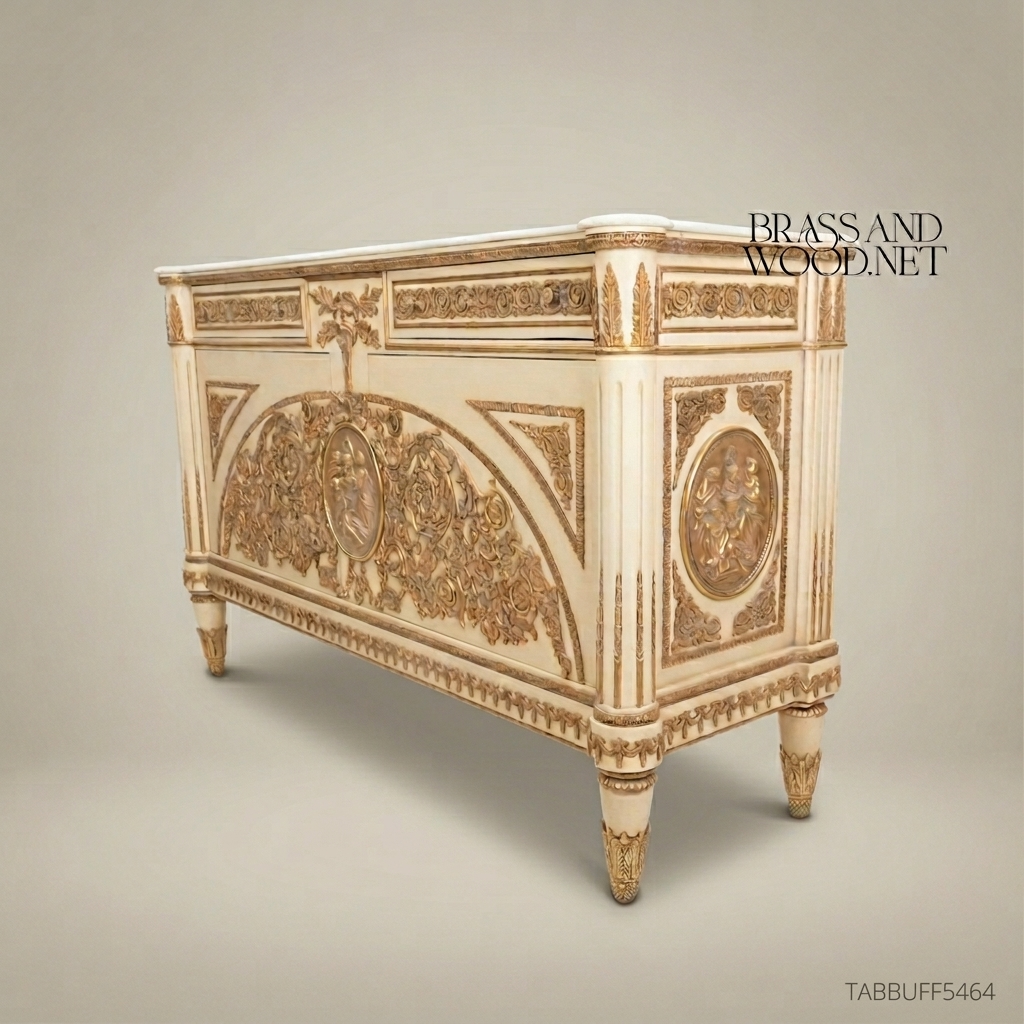 Royal Carved Dining Buffet with Mirror — 400cm