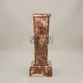Red Marble Column - Antique Brass